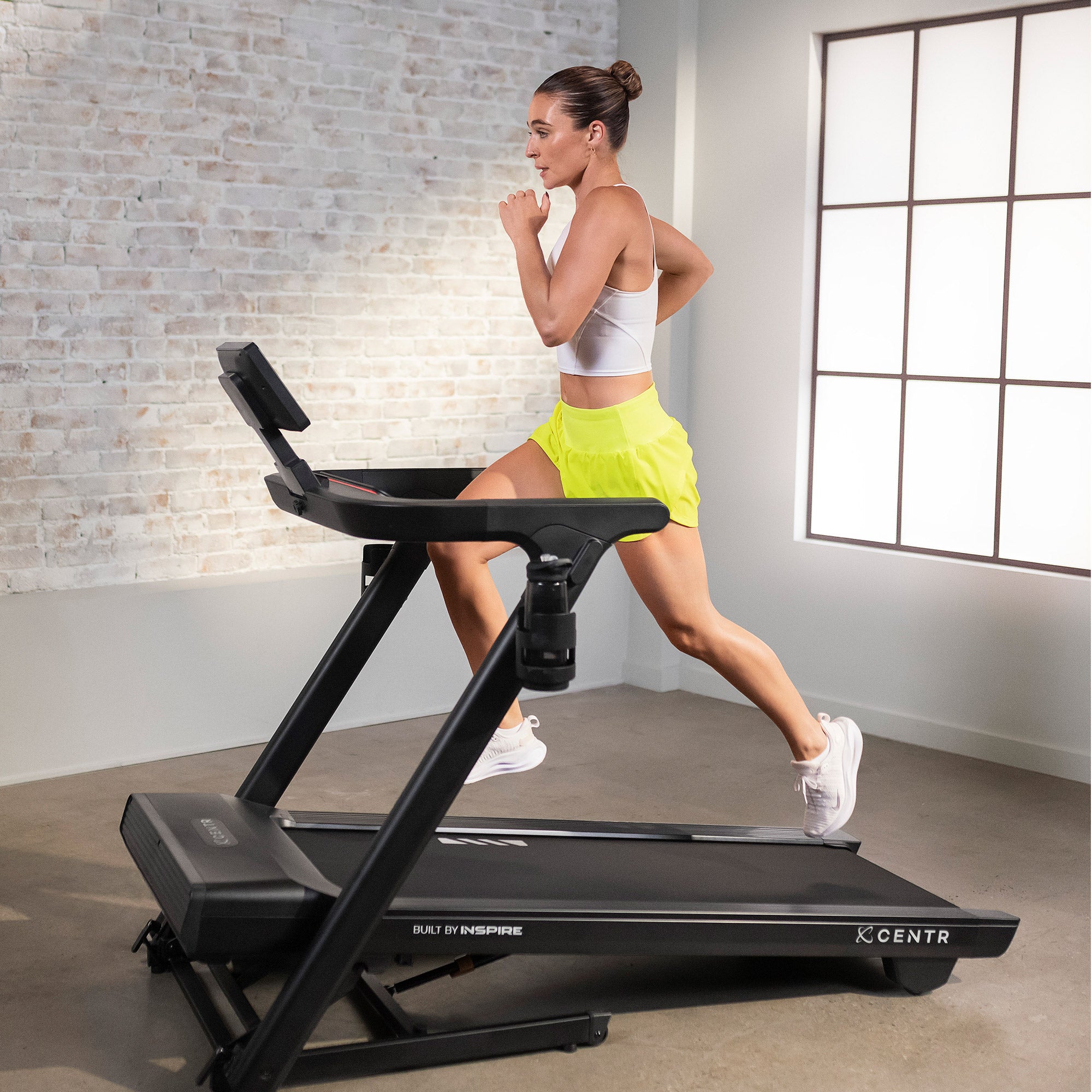 Centr Runr-S Folding Treadmill with 10” Touchscreen, Tool-Less Assembly