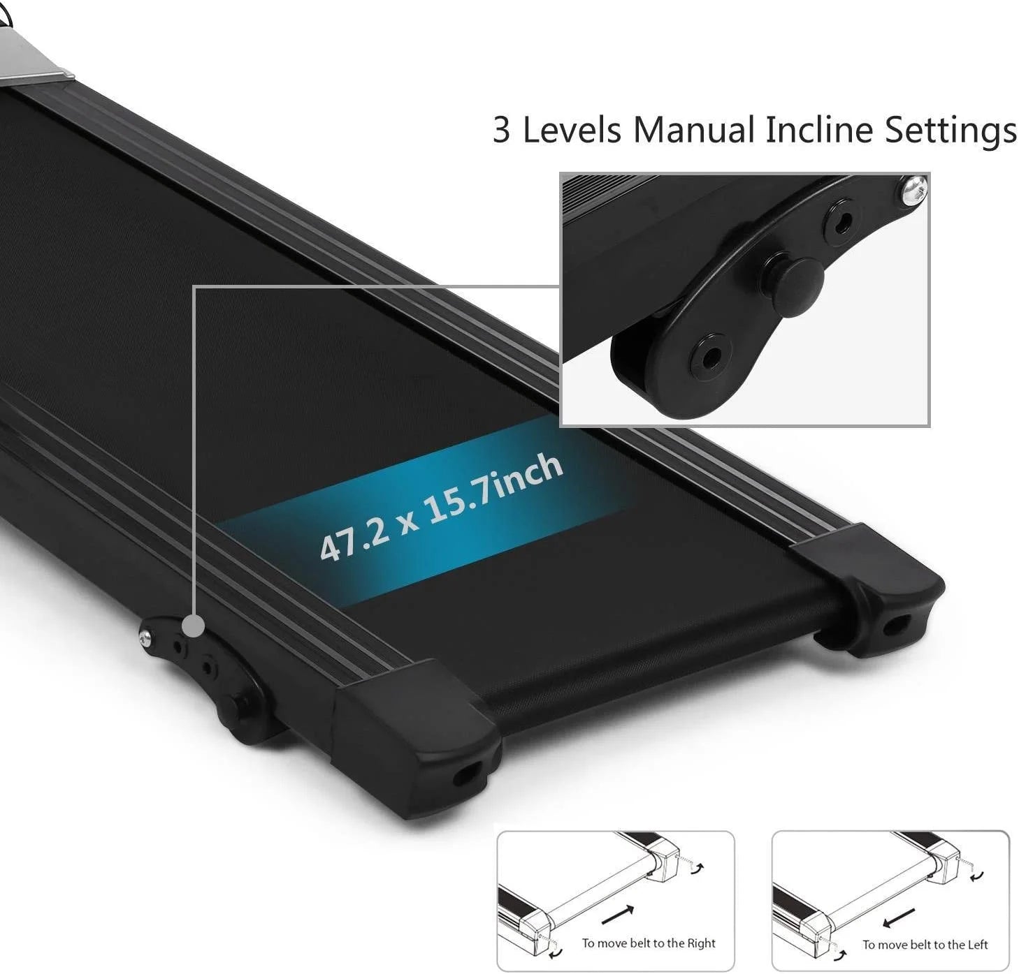 3.5HP Folding Treadmill Electric Motorized Running Machine with 10MPH Speed, Large Running Surface, 12 Programs, Speakers, LCD and Pulse Monitor for Running Walking,Max Weight 330Lb