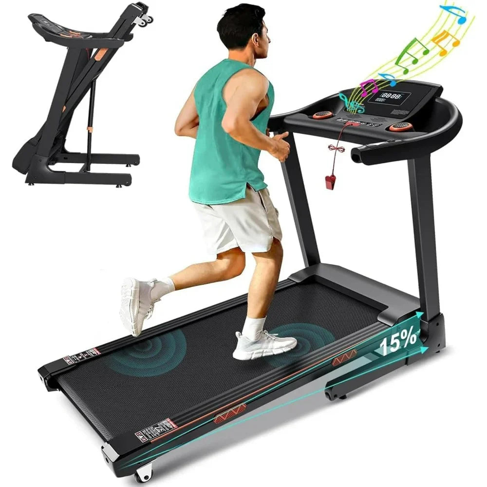 Home Treadmill with 15% Auto Incline 3.5 HP Motor and Wide Belt